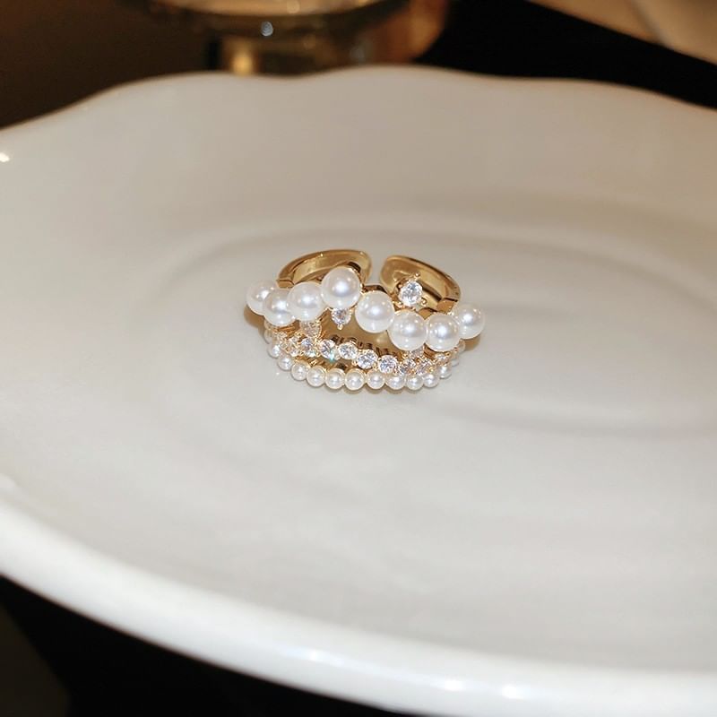 Set Ring Freshwater Pearl /