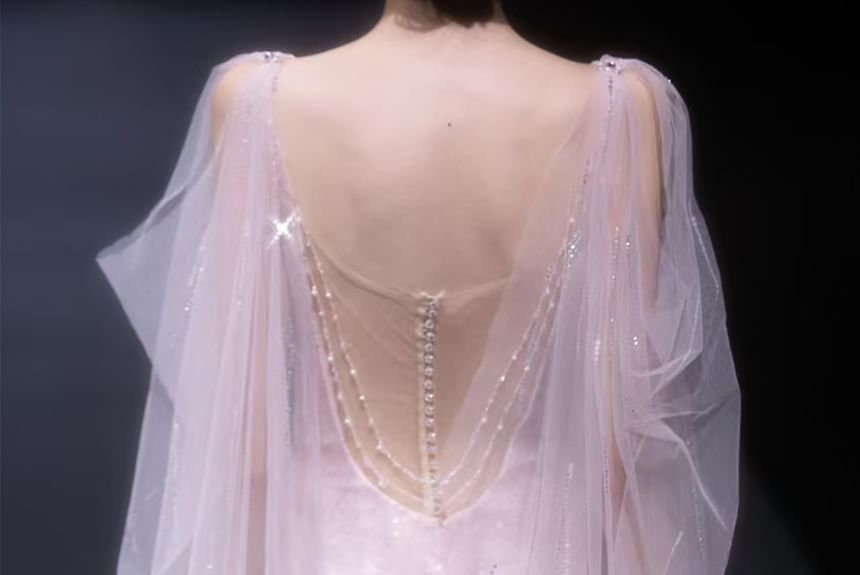 Lace Sheath Evening Trim Plain Spaghetti Gown Strap