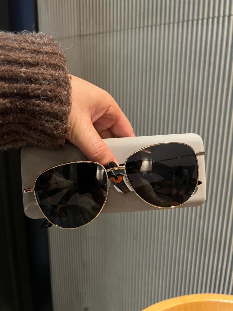 Metal Polished Sunglasses Frame