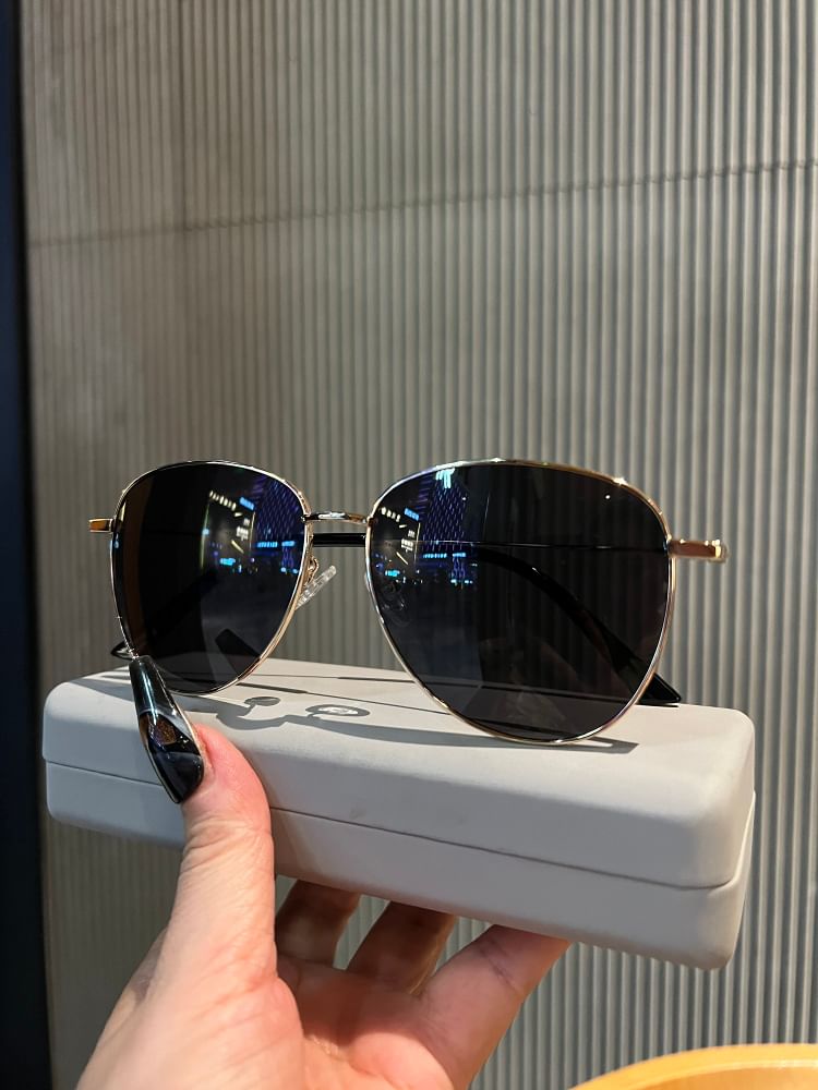 Metal Polished Sunglasses Frame