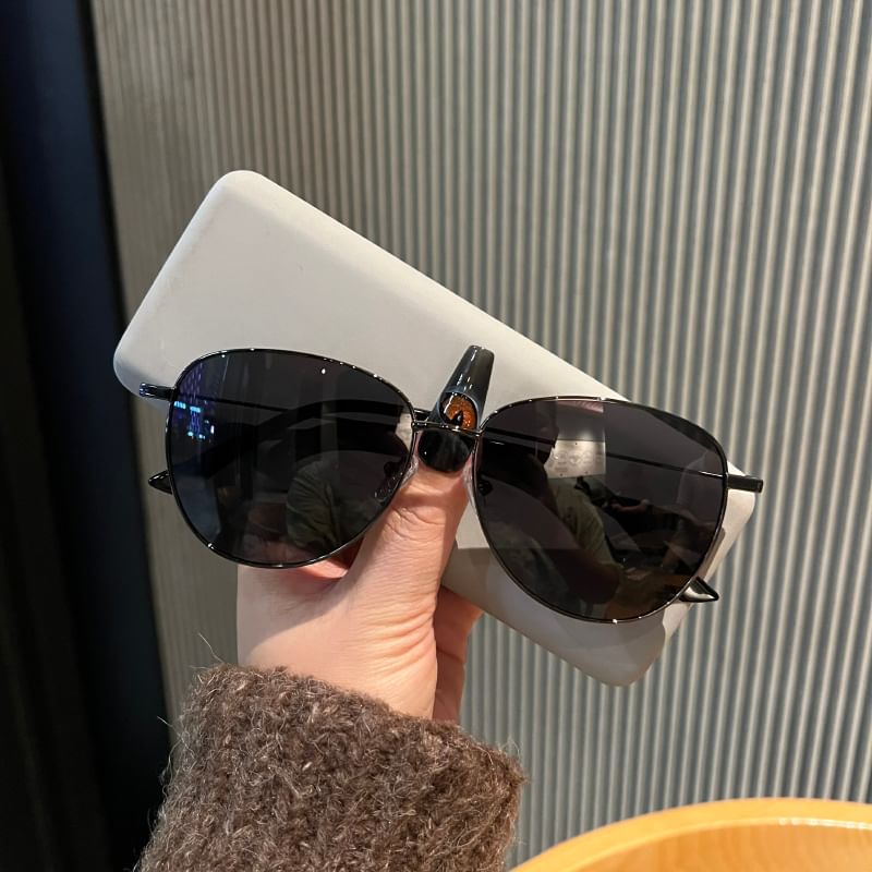 Metal Polished Sunglasses Frame