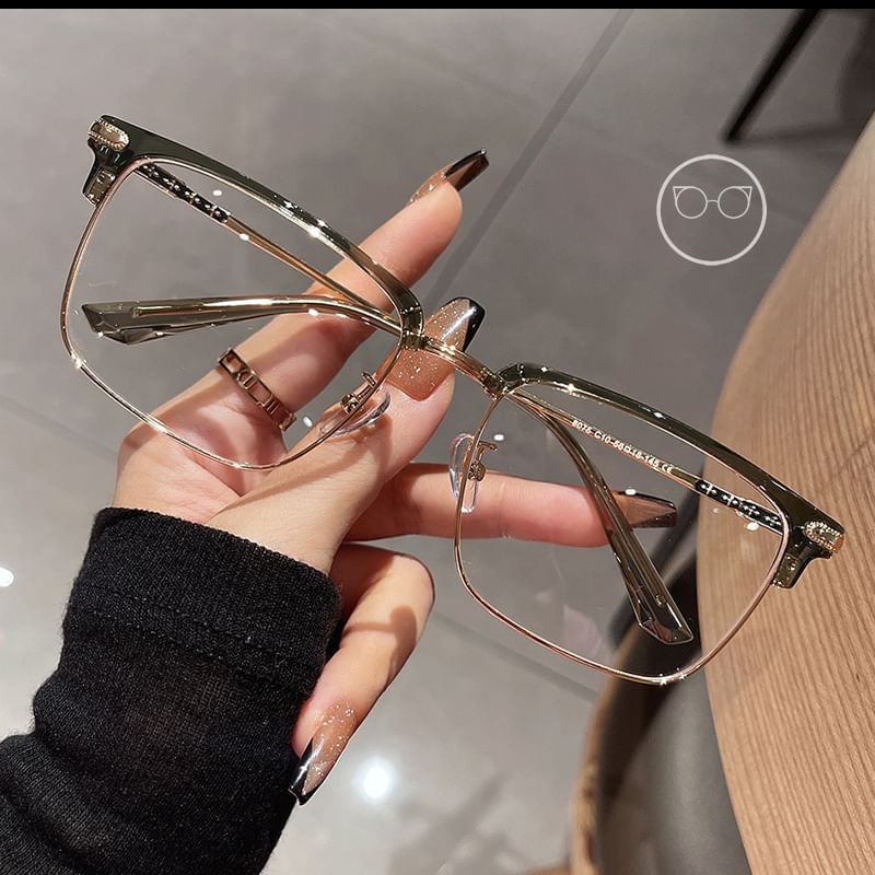 Frame Eyeglasses Square Metal