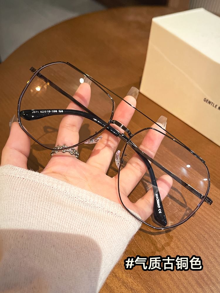 Frame Bridge Double Eyeglasses Metal