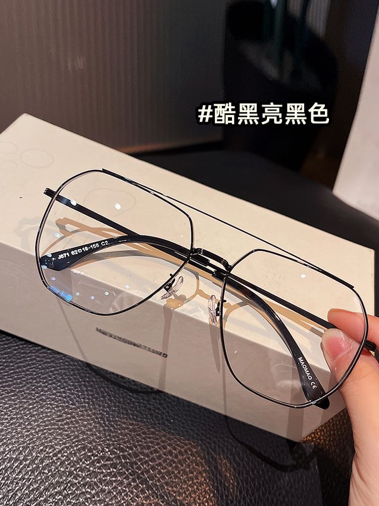Frame Bridge Double Eyeglasses Metal