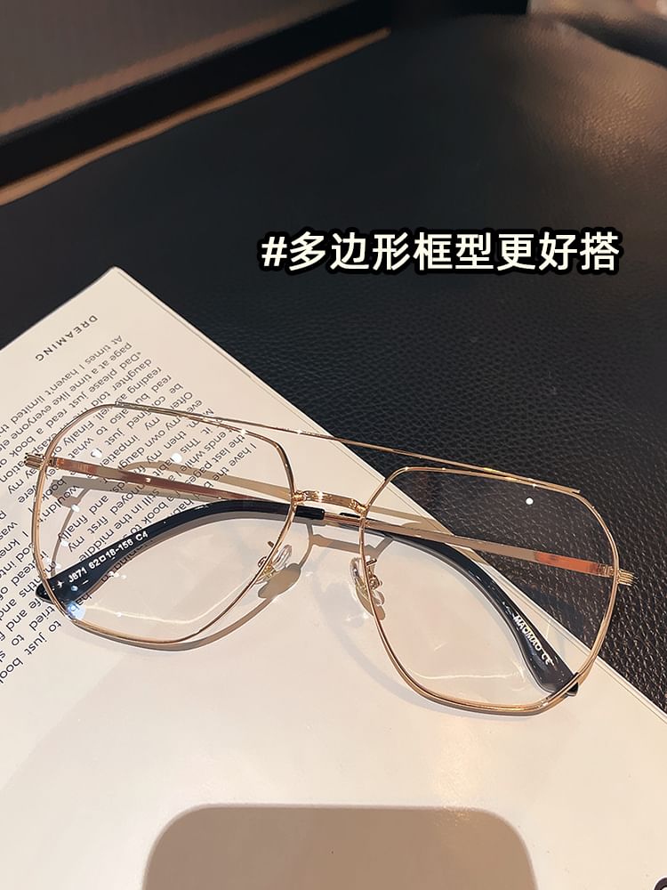 Frame Bridge Double Eyeglasses Metal