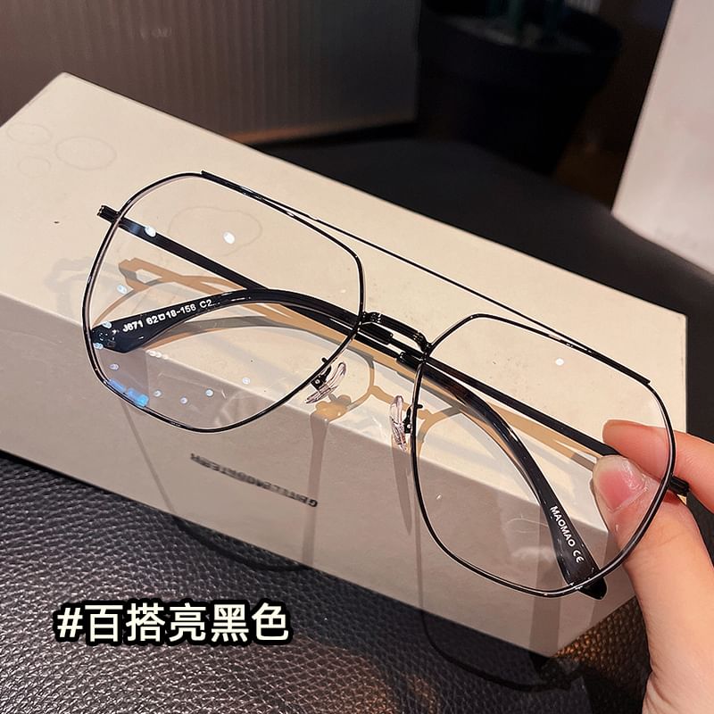 Frame Bridge Double Eyeglasses Metal