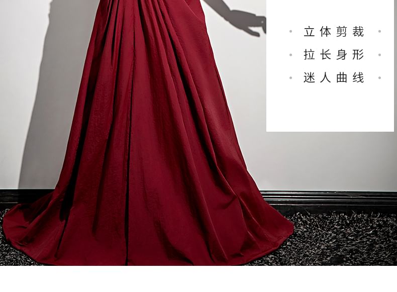 Evening Strapless A-Line Plain Gown