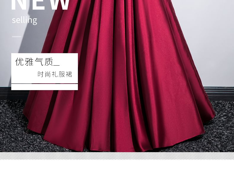 Strapless Evening A-Line Gown Ball