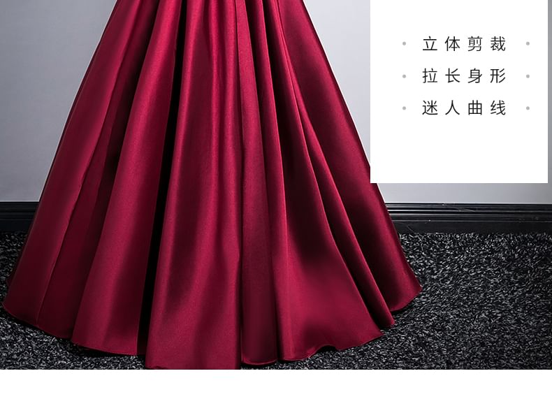 Strapless Evening A-Line Gown Ball