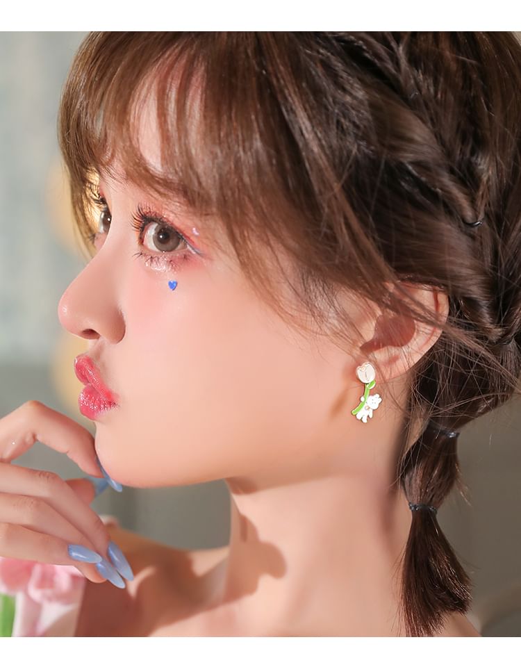 ) Cartoon Various Ear Cuff Designs / Earring Rabbit ( Sterling Stud Silver