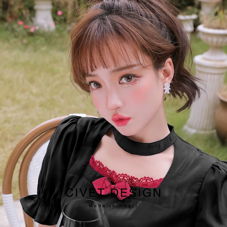 Silver / Sterling Asymmetrical Earring Ear Halloween Stud Cuff Cartoon