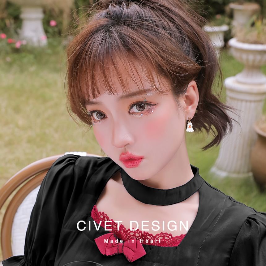 Jewelry Box Pumpkin Phantom Earring + Halloween Velvet