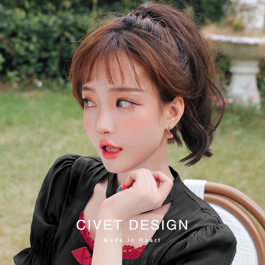 Jewelry Box Pumpkin Phantom Earring + Halloween Velvet