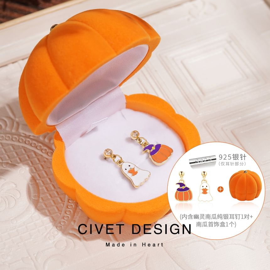 Jewelry Box Pumpkin Phantom Earring + Halloween Velvet
