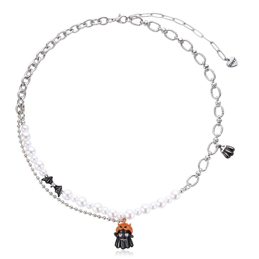 Halloween Pumpkin ChiropteraPearl Necklace