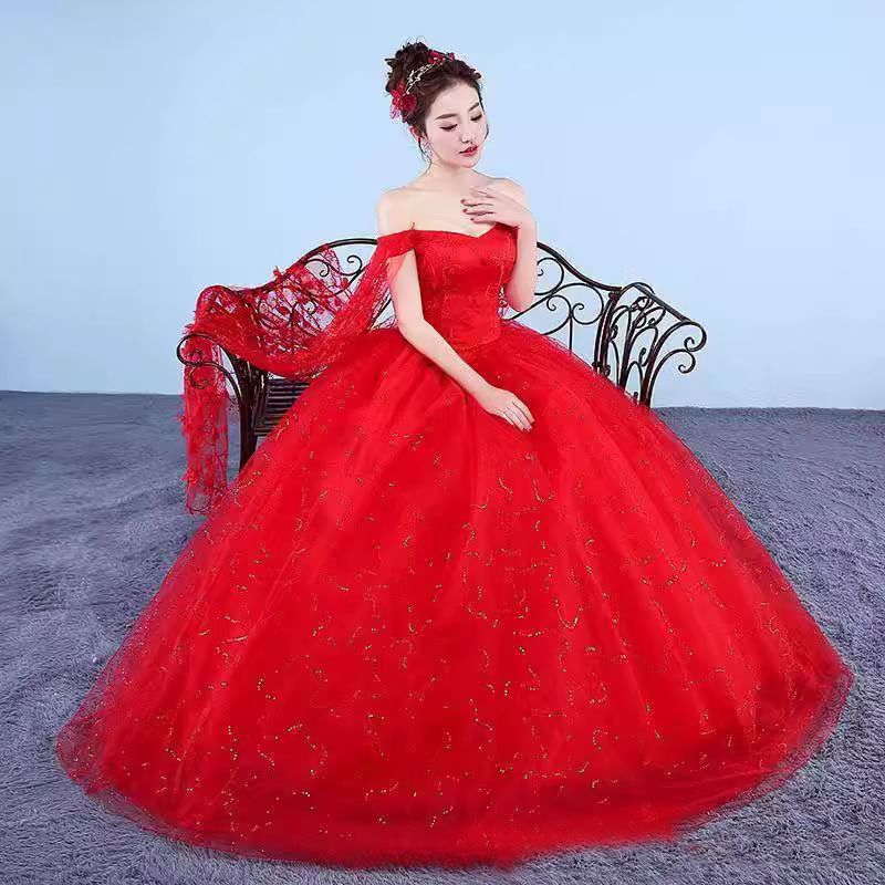 Ball Gown Off-Shoulder Sequin Floral