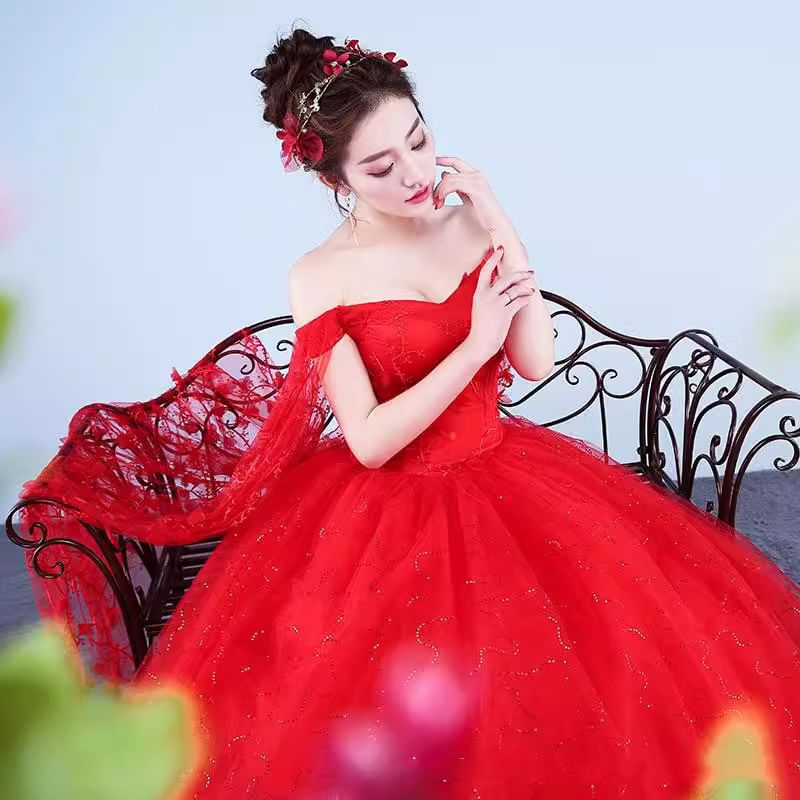 Ball Gown Off-Shoulder Sequin Floral