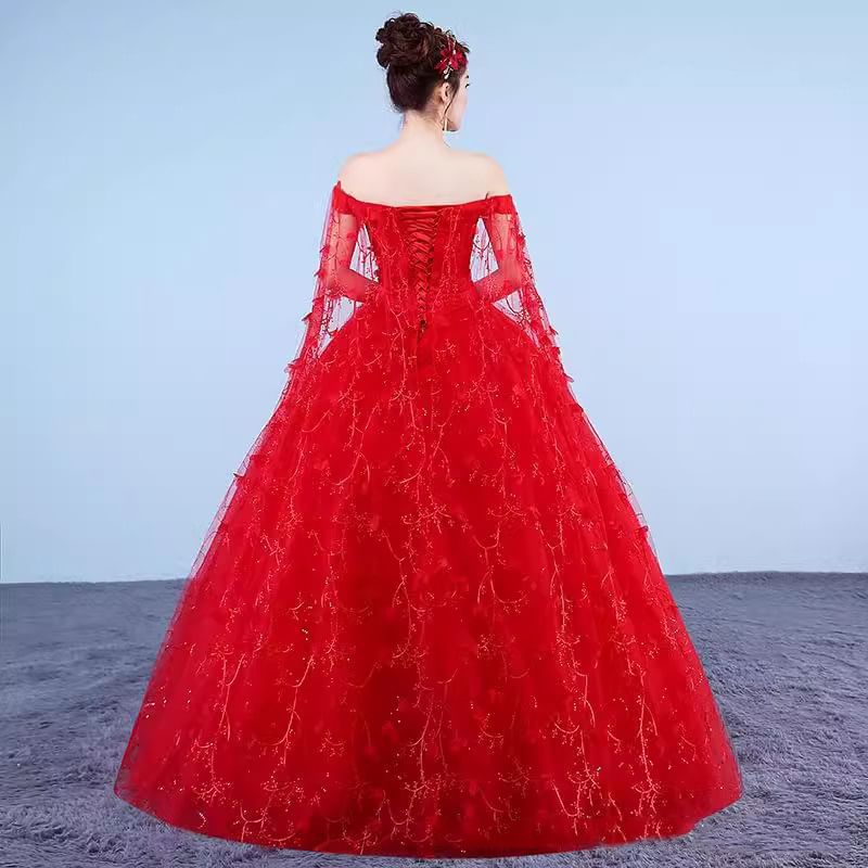 Ball Gown Off-Shoulder Sequin Floral