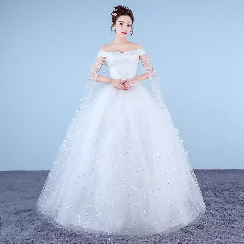 Ball Gown Off-Shoulder Sequin Floral