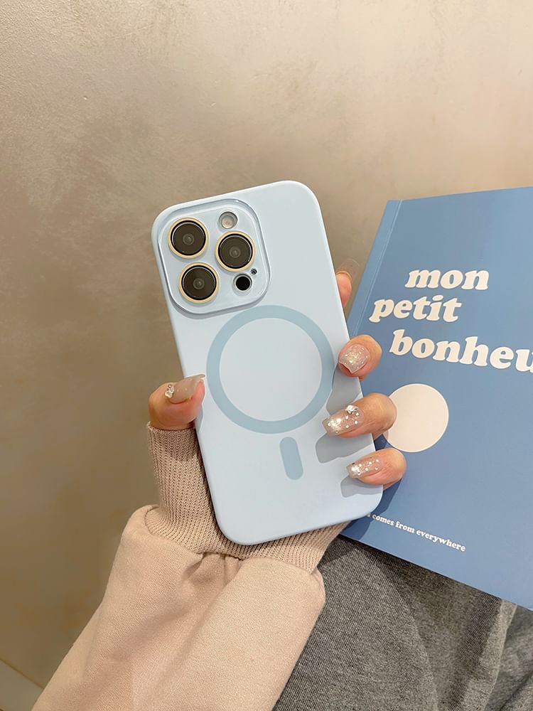 MagSafe) Magnetic Phone Case with Plain (Compatible