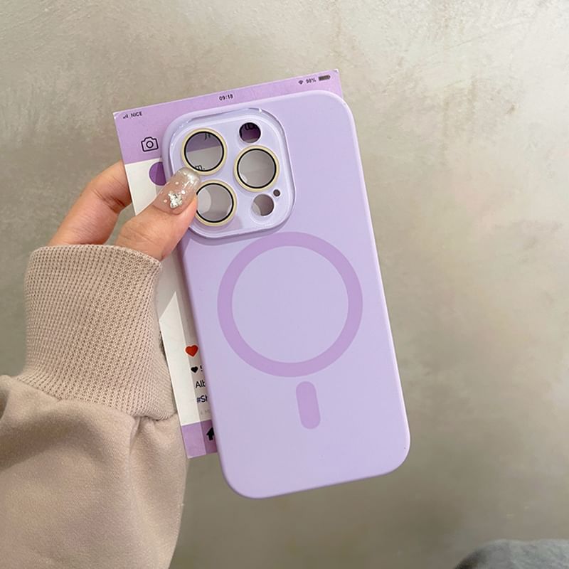 MagSafe) Magnetic Phone Case with Plain (Compatible