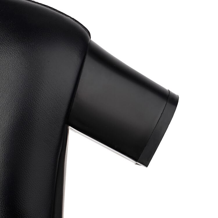 Heel Panel Short Bow Boots Fleece Chunky