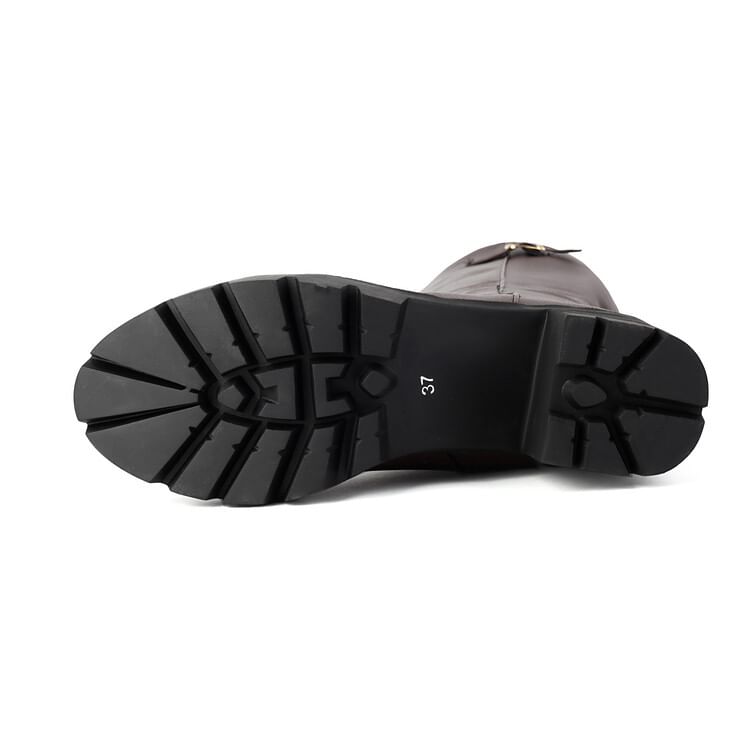 Tall Chunky Heel Boots Buckled