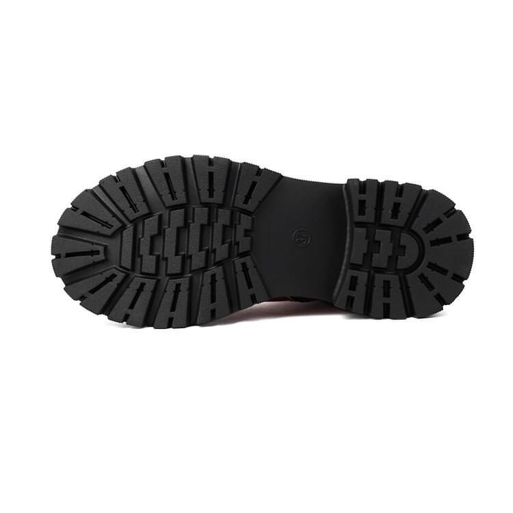 Faux Leather Platform Boots Short