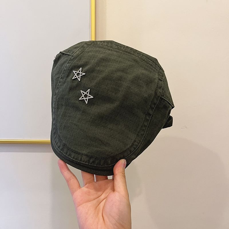 Studded Flat Cap Star