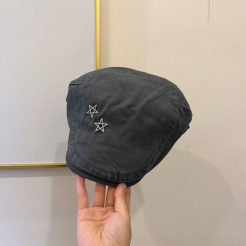 Studded Flat Cap Star
