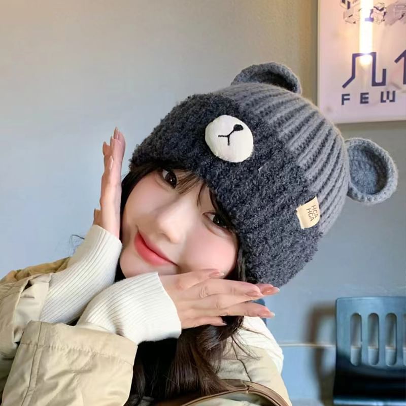 Beanie Knit Bear Ear