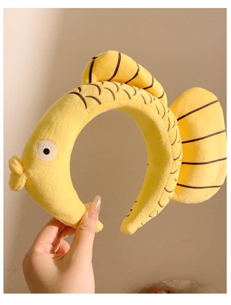 Face Fish Headband Chenille Wash