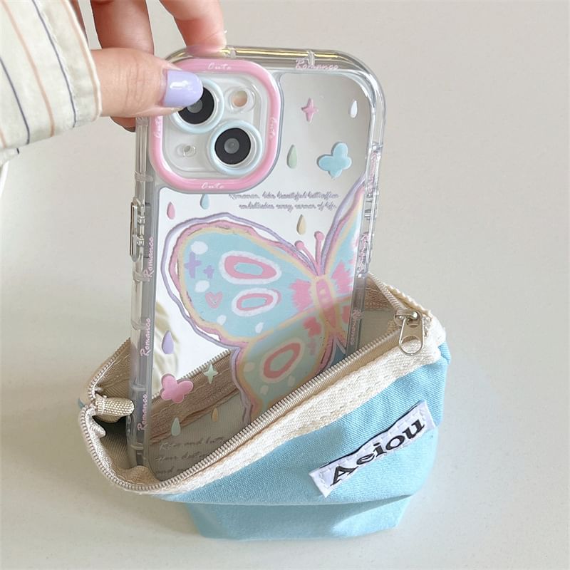 Print Butterfly Case Mirrored Phone