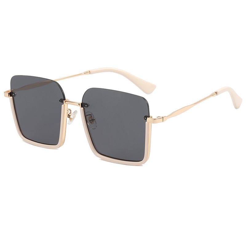 Square Frame Sunglasses Half