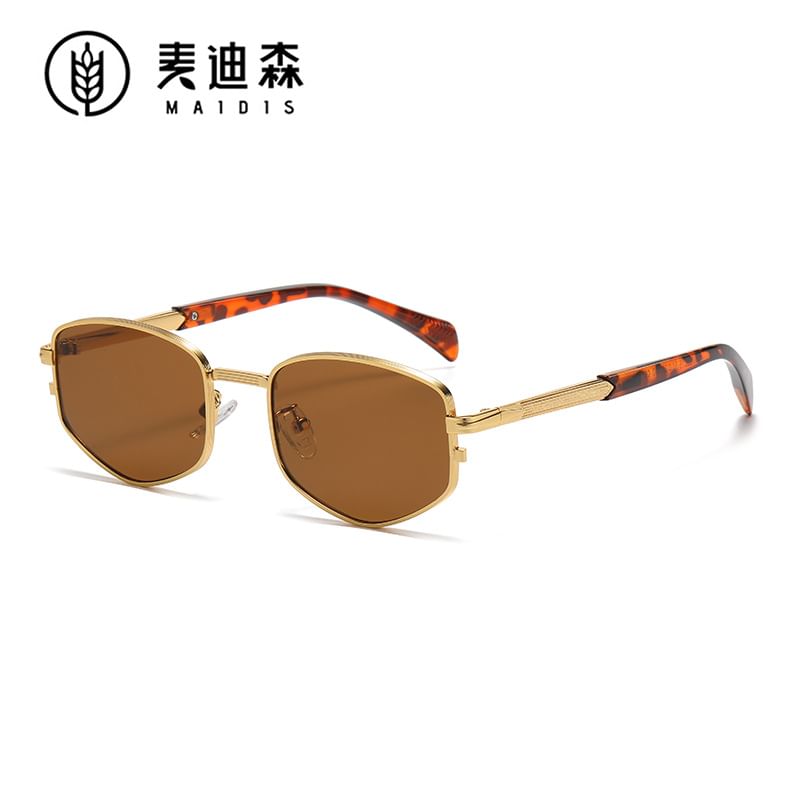 Geometric Metal Sunglasses Frame