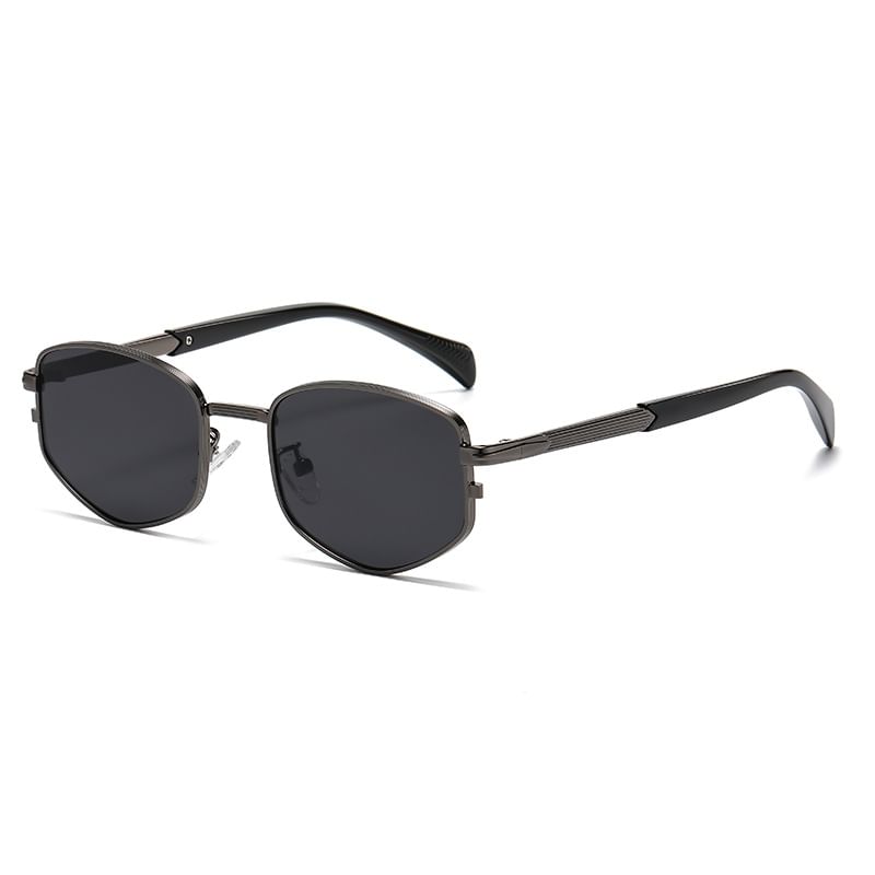 Geometric Metal Sunglasses Frame