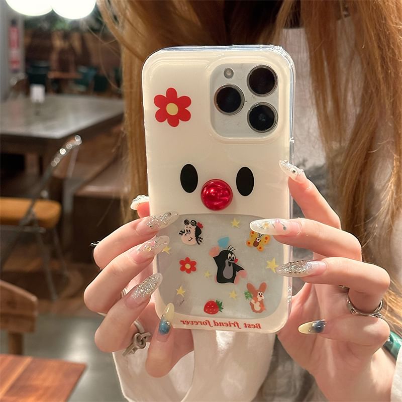 Adhesive Bead Decoration Set Case / Phone Cartoon
