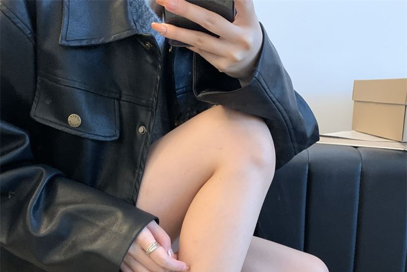 Suede Calf Boots Mid Faux