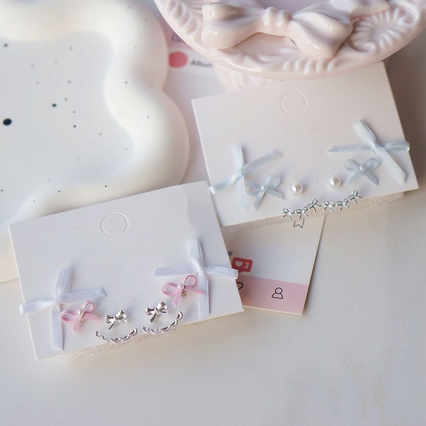 Earring Set 3 Pairs: Bow of
