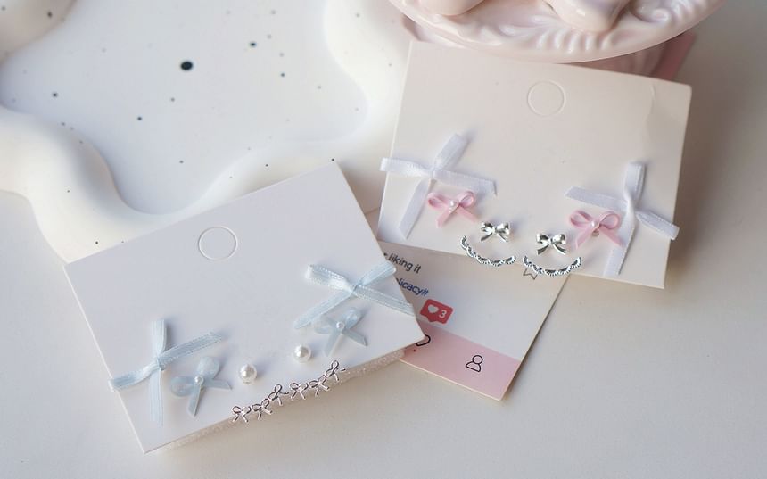 Earring Set 3 Pairs: Bow of