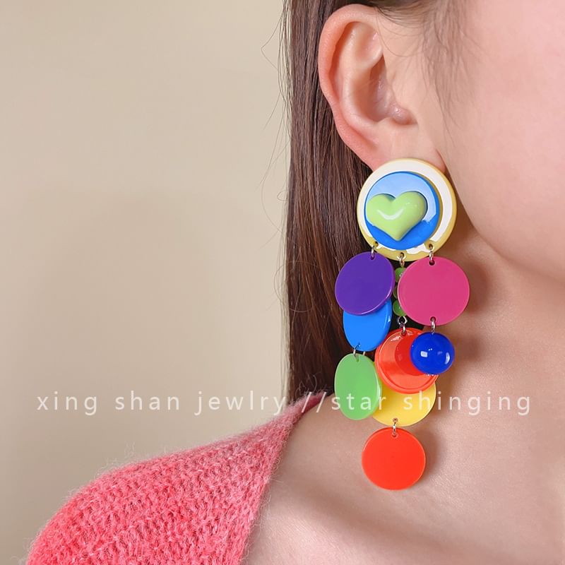 Earring Disc Drop