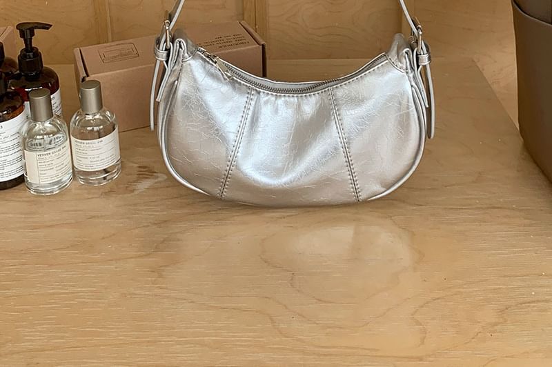 Crescent Shoulder Faux Leather Bag