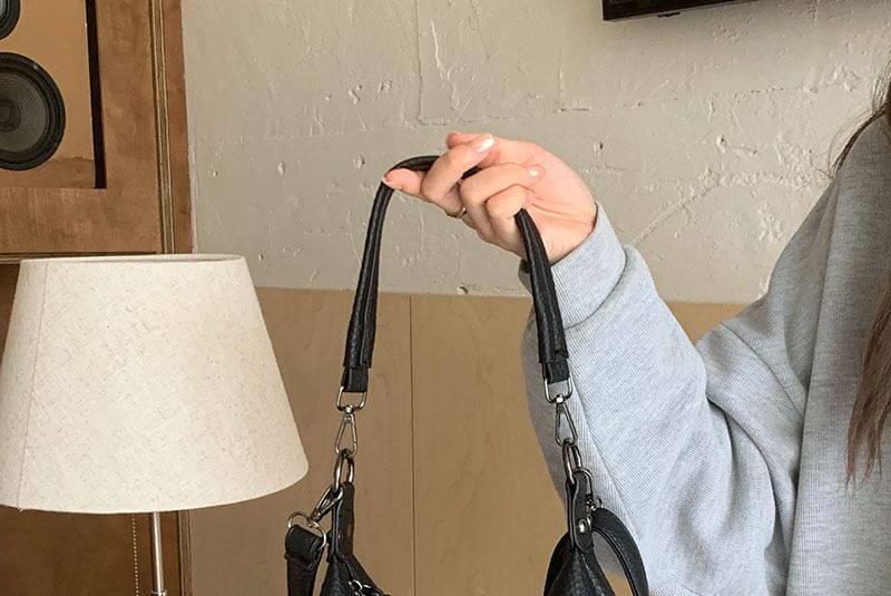 Faux Leather Shoulder Bag Tassel