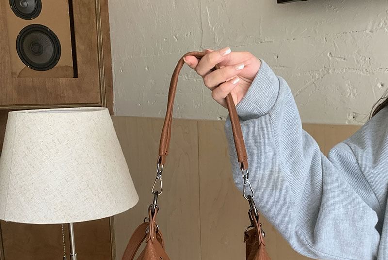 Faux Leather Shoulder Bag Tassel