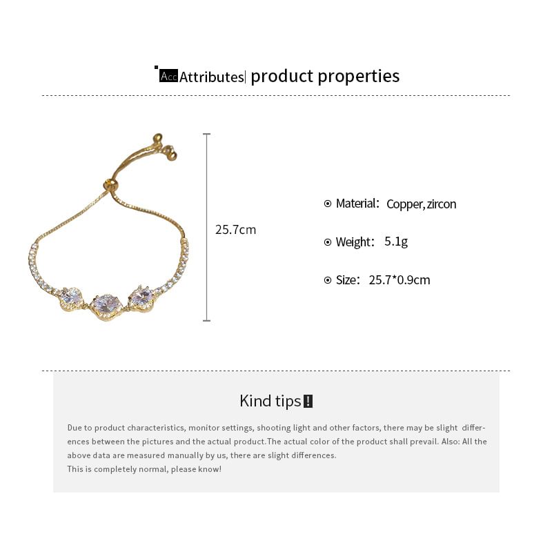Bracelet Floral CZ