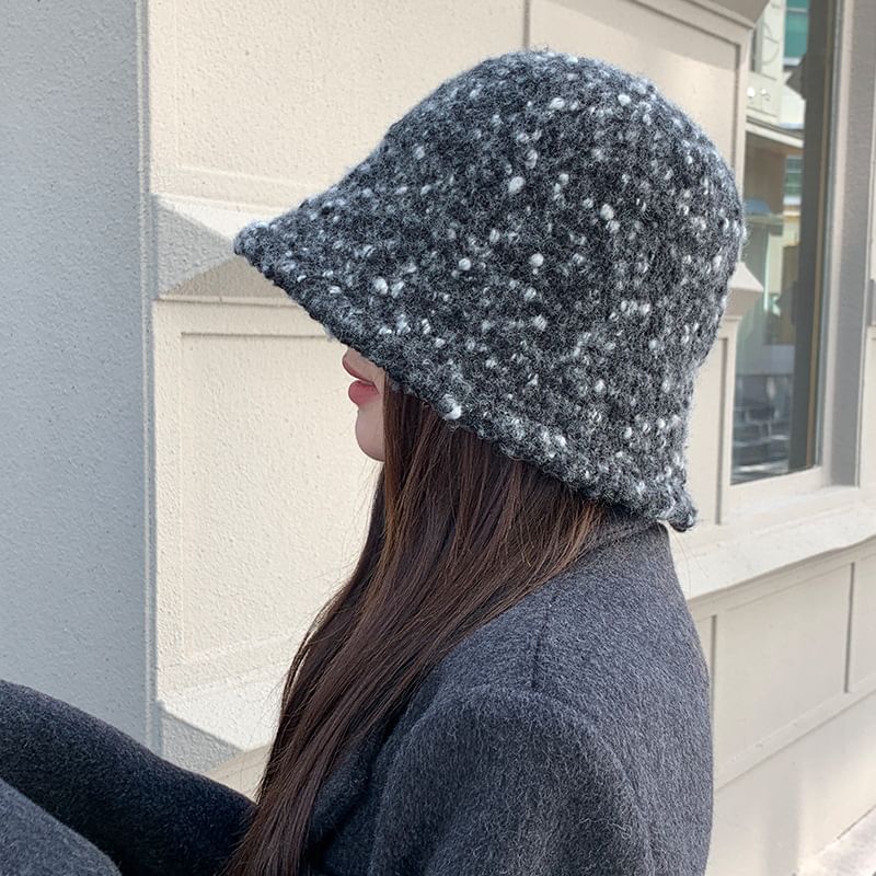 Bucket Hat Melange Knit
