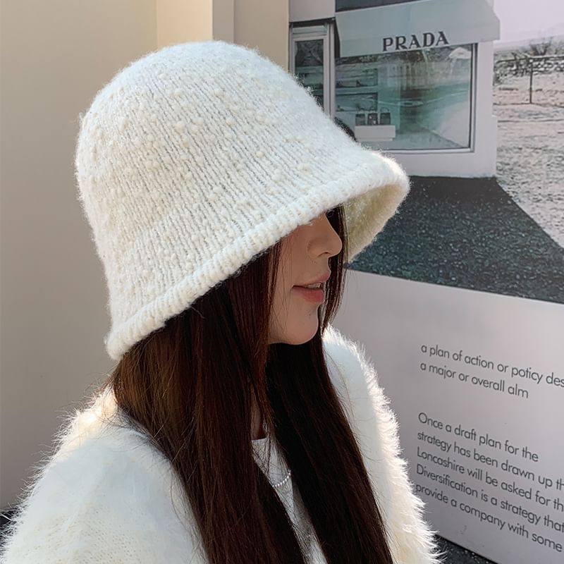 Bucket Hat Melange Knit