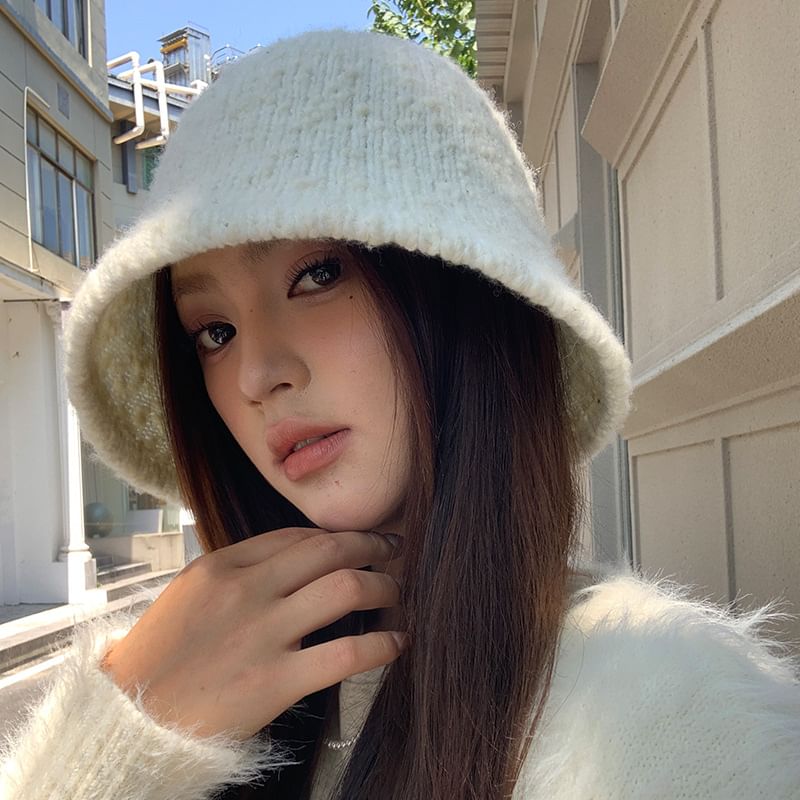 Bucket Hat Melange Knit