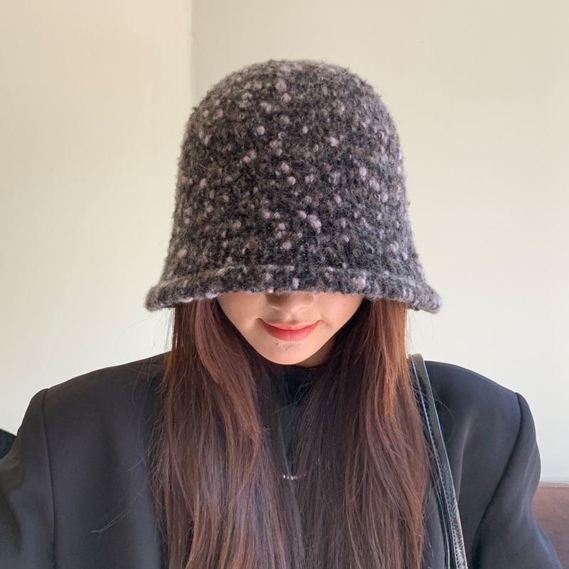 Bucket Hat Melange Knit
