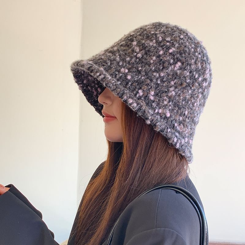Bucket Hat Melange Knit
